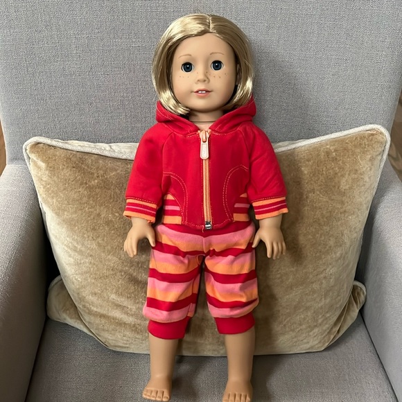 Bitty Twin Roll ‘n’ Go Orange Stripes Set - Picture 4 of 5